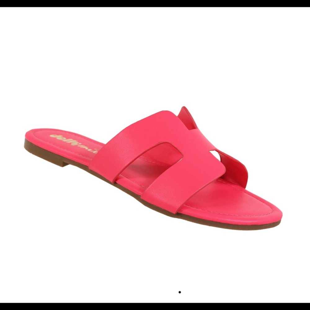 Brand new neon pink sandals size 6